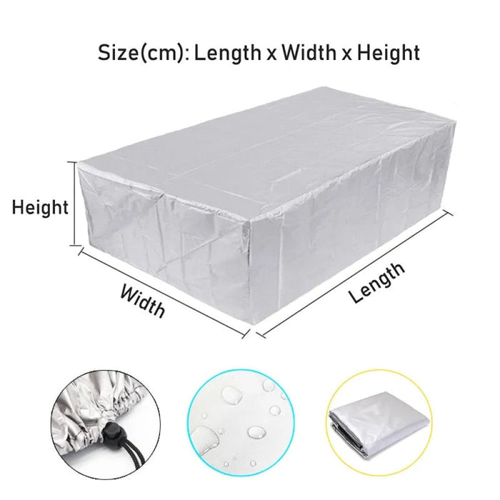 190T / 210D Oxford Waterproof Furniture Cover For Rattan Table Cube Chair Sofa Dustproof Rain Garden Patio Protective Cover