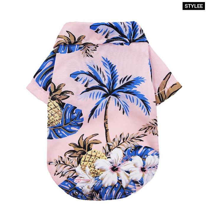 Floral Beach Shirt For Small Dogs