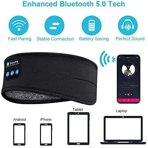 Wireless Headband Headphones With Microphone