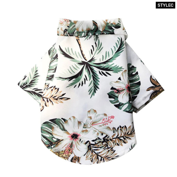 Floral Beach Shirt For Small Dogs