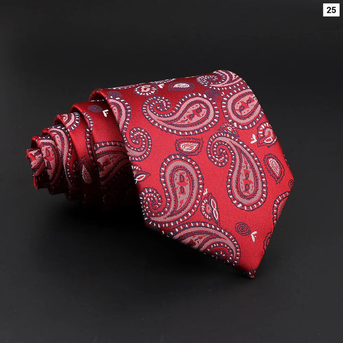 Mens Jacquard Striped Tie For Business Weddings And Daily Wear