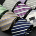 Silk Tie 8.5cm Striped Necktie For Men Grey Pink Blue