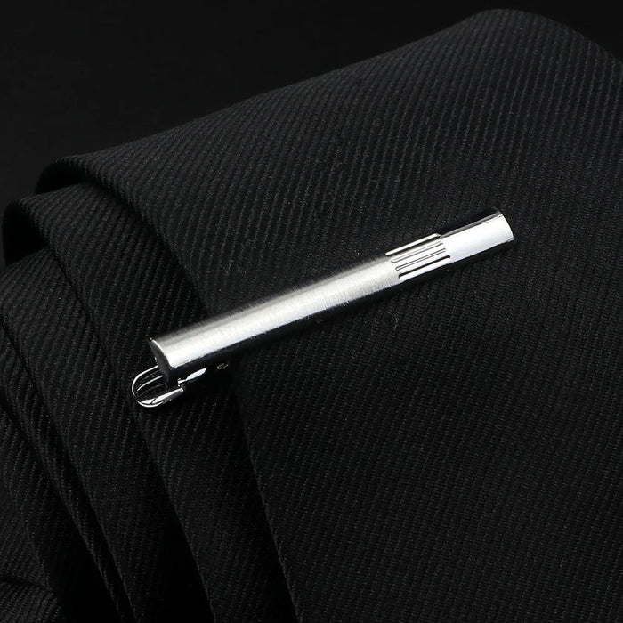 Stainless Steel Tie Clip Elegant Wedding Accessory