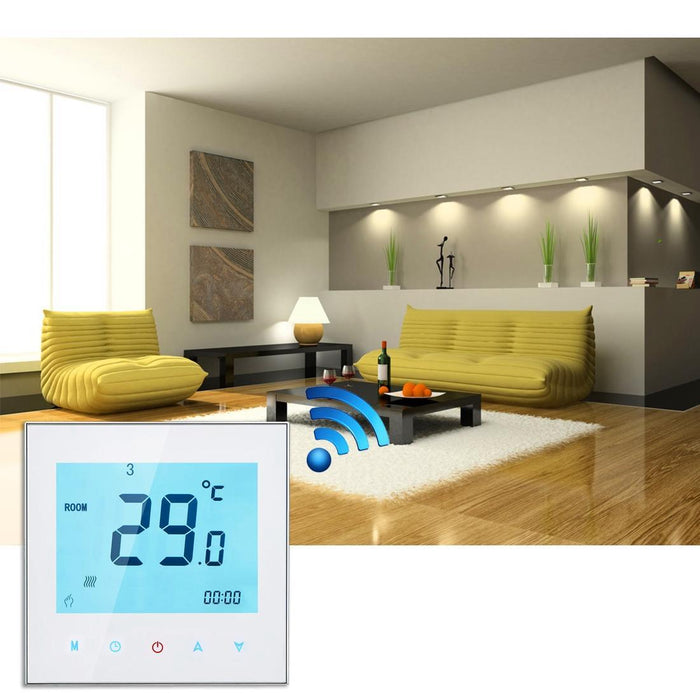 Wifi Touch Thermostat For Heating 16A Load Lcd Display Sensor Clock Temp Week