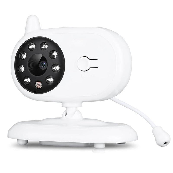 3.5 Inch Lcd 2.4Ghz Wireless Surveillance Camera Baby Monitor With 8-Ir Led Night Vision Two Way Voice Talk White