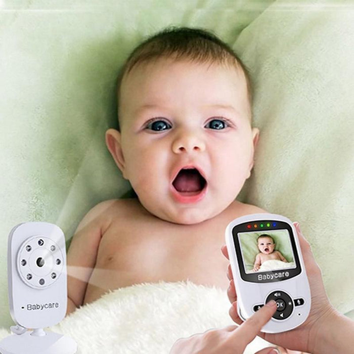 2.4 Inch Lcd 2.4Ghz Wireless Surveillance Camera Baby Monitor With 8-Ir Led Night Vision Two Way Voice Talk White