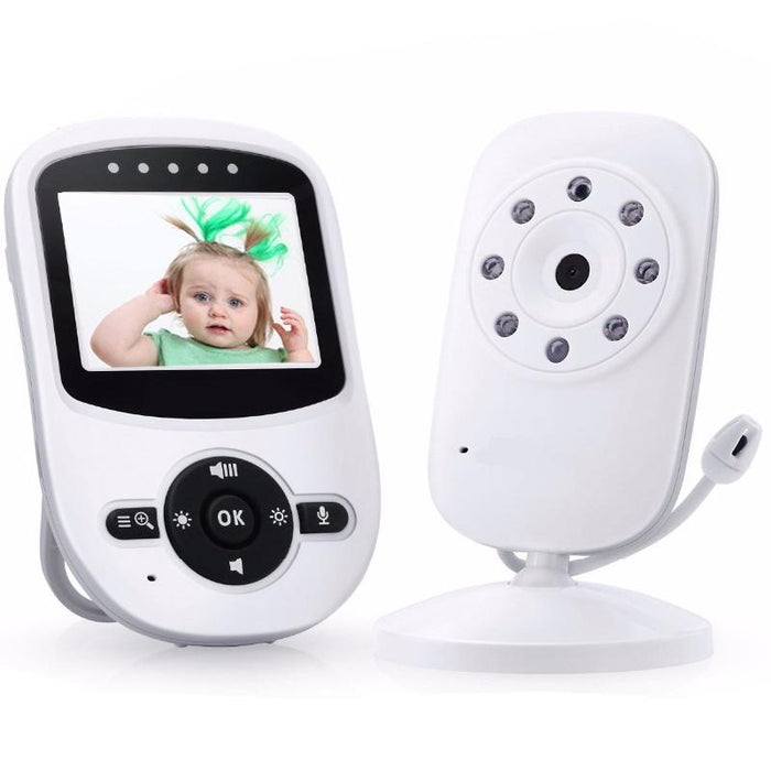 2.4 Inch Lcd 2.4Ghz Wireless Surveillance Camera Baby Monitor With 8-Ir Led Night Vision Two Way Voice Talk White