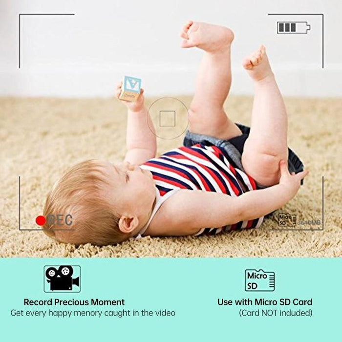 2.4 Inch Lcd 2.4Ghz Wireless Surveillance Camera Baby Monitor With 7-Ir Led Night Vision Two Way Voice Talk White