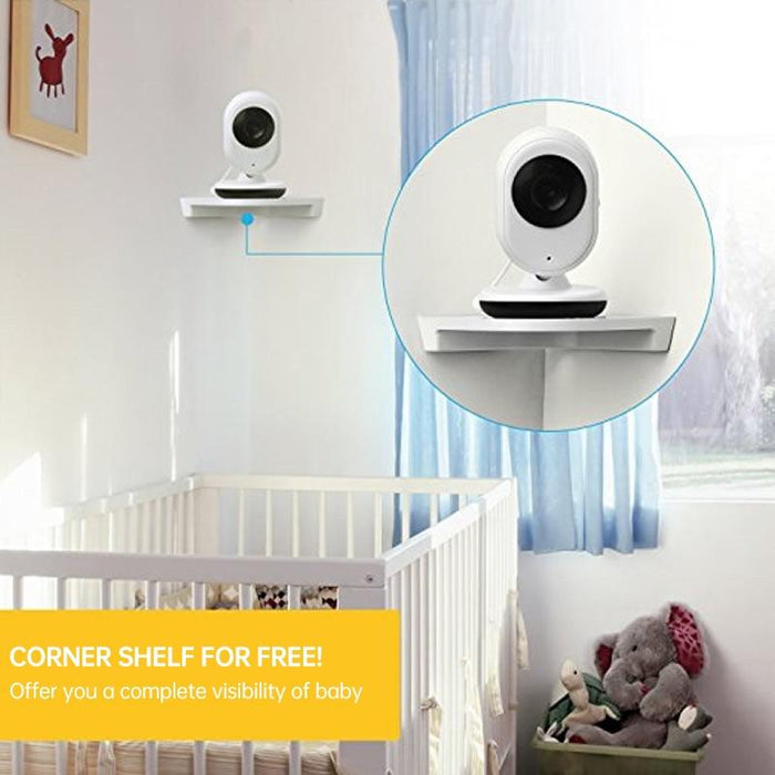 2.4 Inch Lcd 2.4Ghz Wireless Surveillance Camera Baby Monitor With 7-Ir Led Night Vision Two Way Voice Talk White