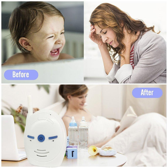 2.4Ghz Wireless Digital Audio Baby Monitor Two Way Voice Talk White