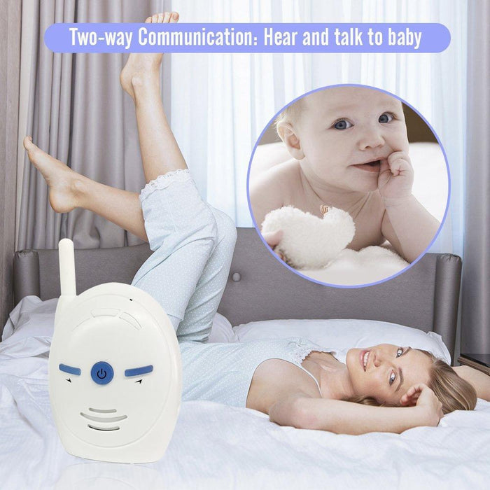 2.4Ghz Wireless Digital Audio Baby Monitor Two Way Voice Talk White