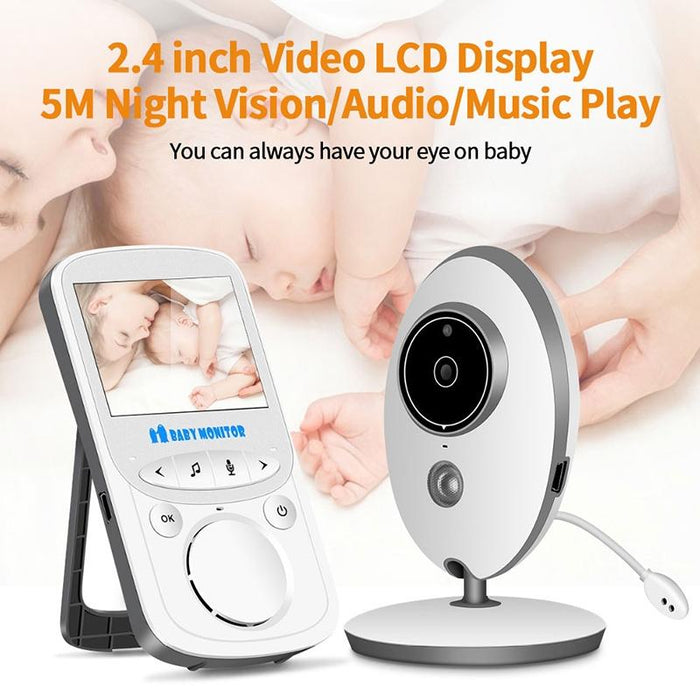 Vb605 2.4 Inch Lcd 2.4Ghz Wireless Surveillance Camera Baby Monitor Support Two Way Talk Back Night Vision White