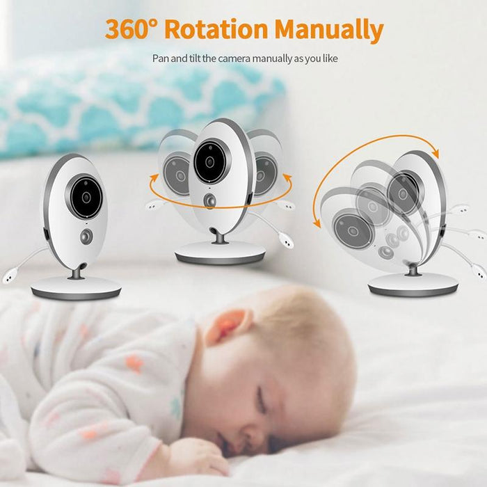 Vb605 2.4 Inch Lcd 2.4Ghz Wireless Surveillance Camera Baby Monitor Support Two Way Talk Back Night Vision White