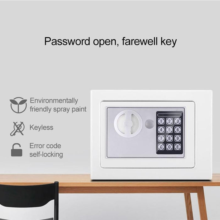 17E Wall Security Lock Box Compact Home Safe