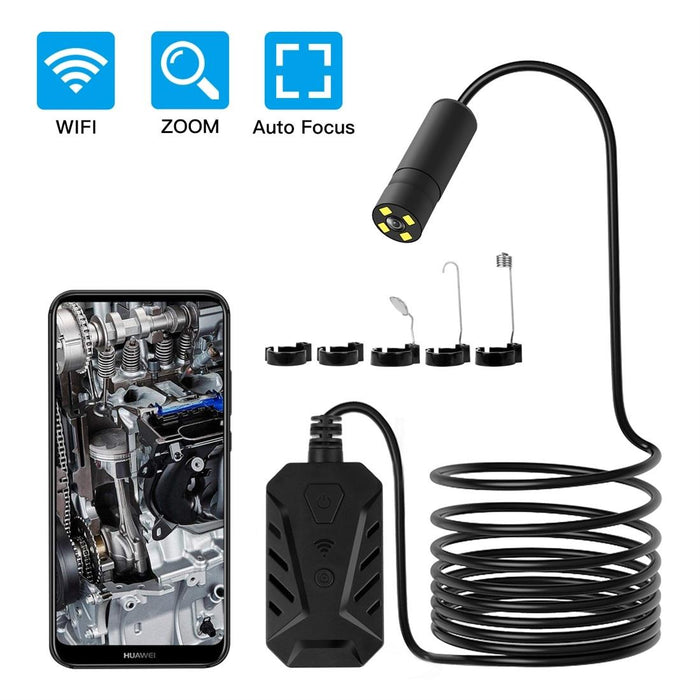 Ip68 Waterproof Autofocus Wifi Endoscope Inspection Camera Length 5M Lens Diameter 14Mm