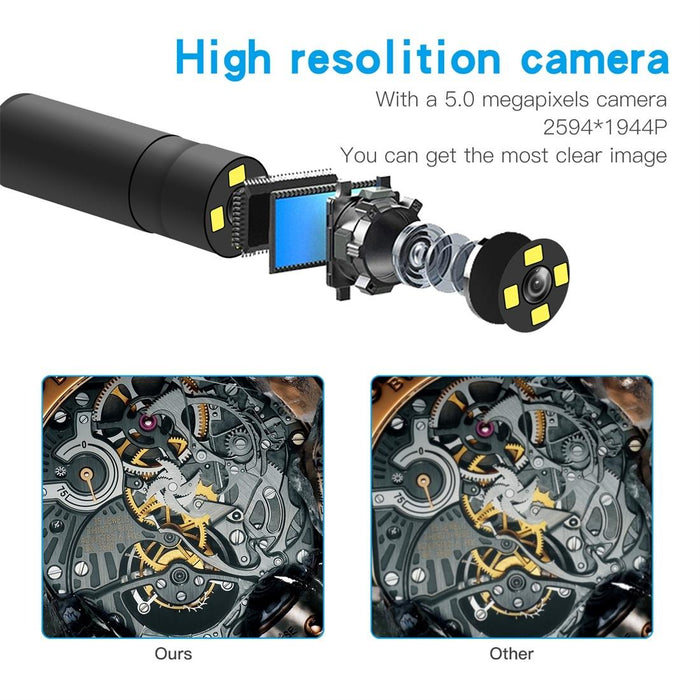 Ip68 Waterproof Autofocus Wifi Endoscope Inspection Camera Length 5M Lens Diameter 14Mm