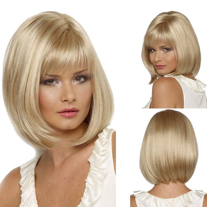 Champagne Gold Short Bob Wig For Women