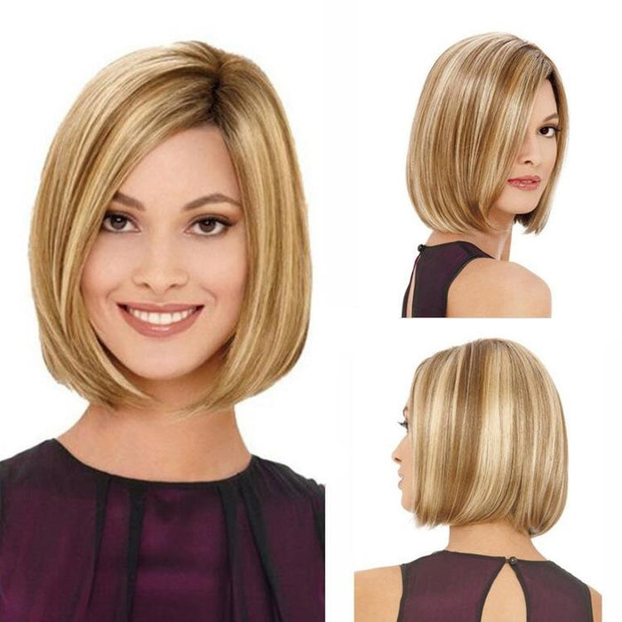 Linen Gold Bob Wig For Women