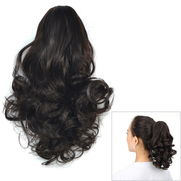 Short Curly Clip On Horsetail Wig Pear Blossom Roll