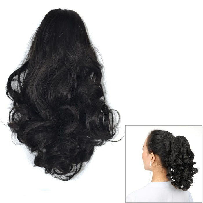 Short Curly Clip On Horsetail Wig Pear Blossom Roll