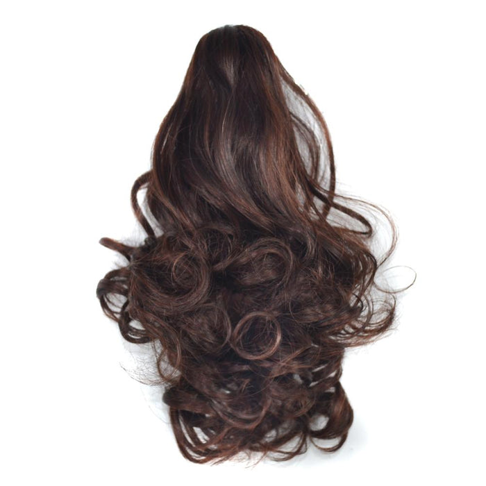 Short Curly Clip On Horsetail Wig Pear Blossom Roll