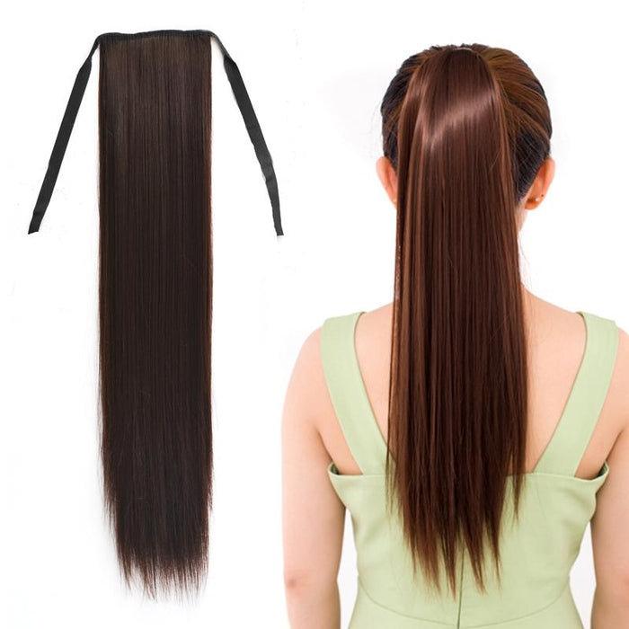 Long Straight Hair Bandage Style Wig For Women Natural Look