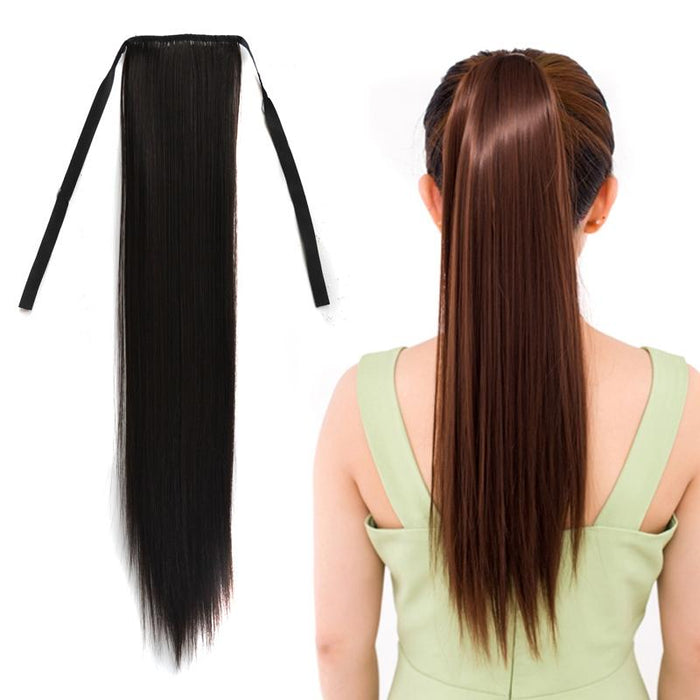 Long Straight Hair Bandage Style Wig For Women Natural Look