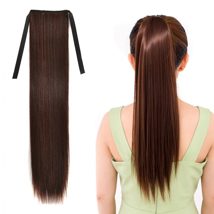 Long Straight Hair Bandage Style Wig For Women Natural Look