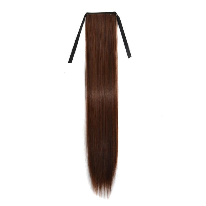 75Cm Long Straight Hair Bandage Style Ponytail For Women