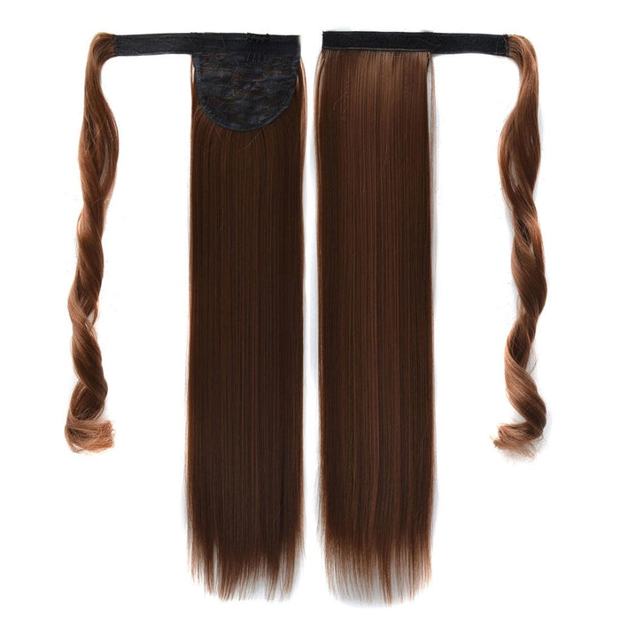 12 Invisible Bandage Wig Long Straight Ponytail