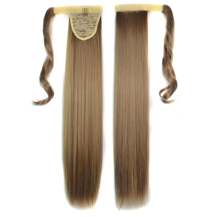 18H22 Invisible Bandage Wig Long Straight Ponytail