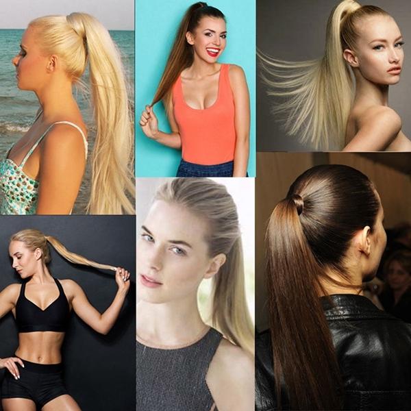 613H12 Invisible Bandage Wig Long Straight Ponytail