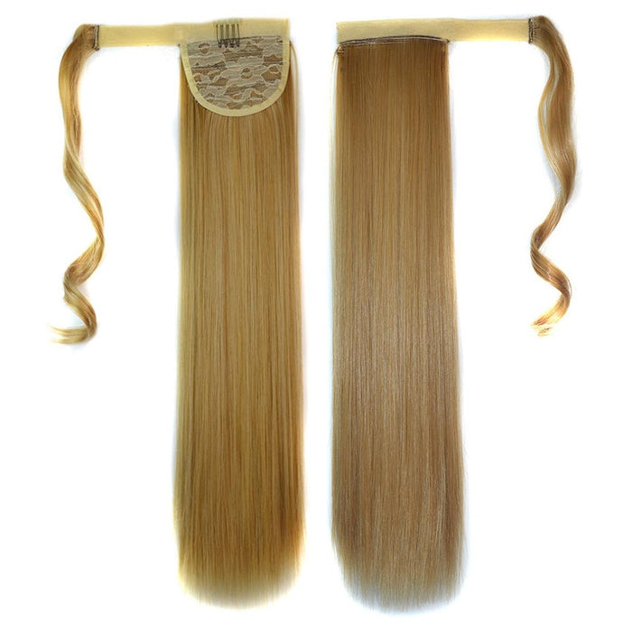 27M613 Invisible Bandage Style Long Straight Hair Wig Ponytail