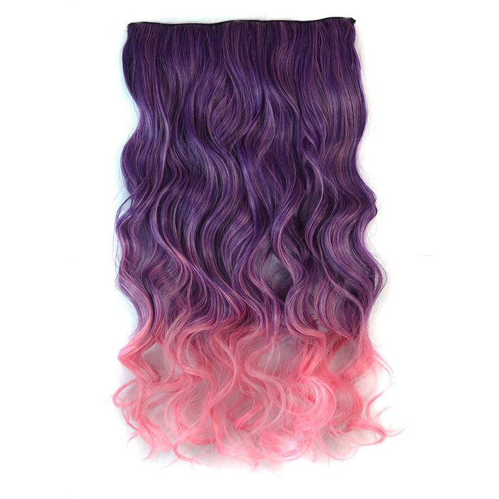 Gradient Large Wave Clip In Hair Extension Long Curls