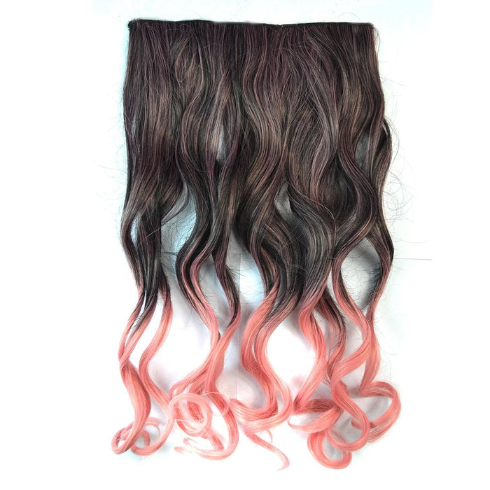 Gradient Large Wave Clip In Hair Extension Long Curls