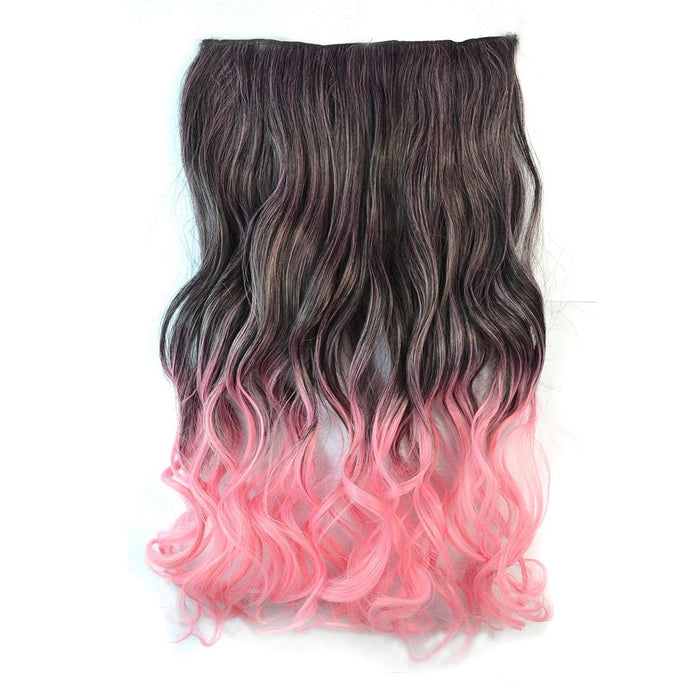 Gradient Large Wave Clip In Hair Extension Long Curls