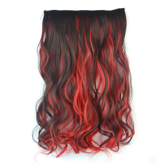 Gradient Large Wave Clip In Hair Extension Long Curls