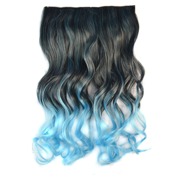 Gradient Large Wave Clip In Hair Extension Long Curls