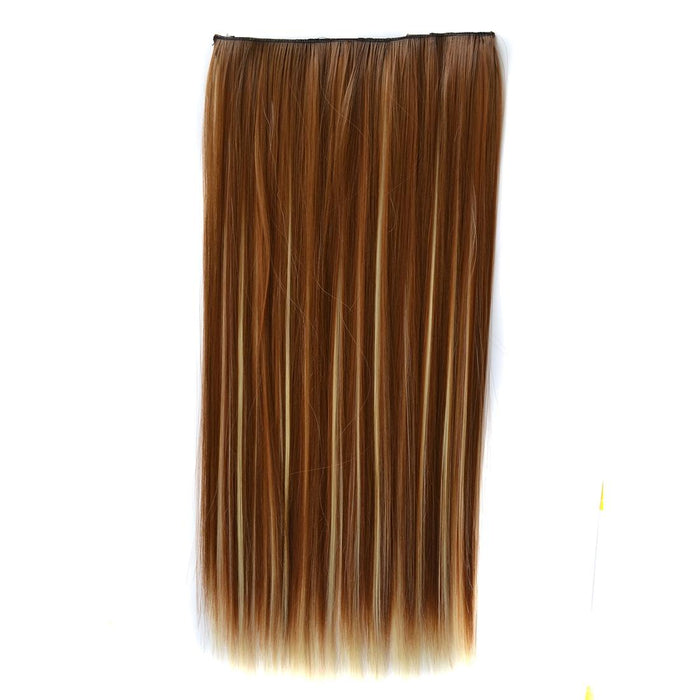 5 Clip Long Straight Wig Piece 6H27H613