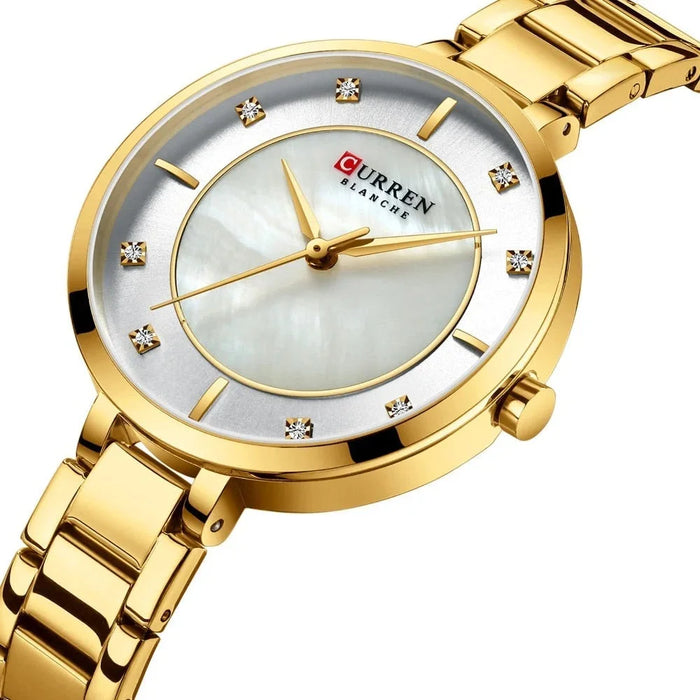 Stainless Steel Waterproof Crystal Rhinestone Quartz Women's Watch