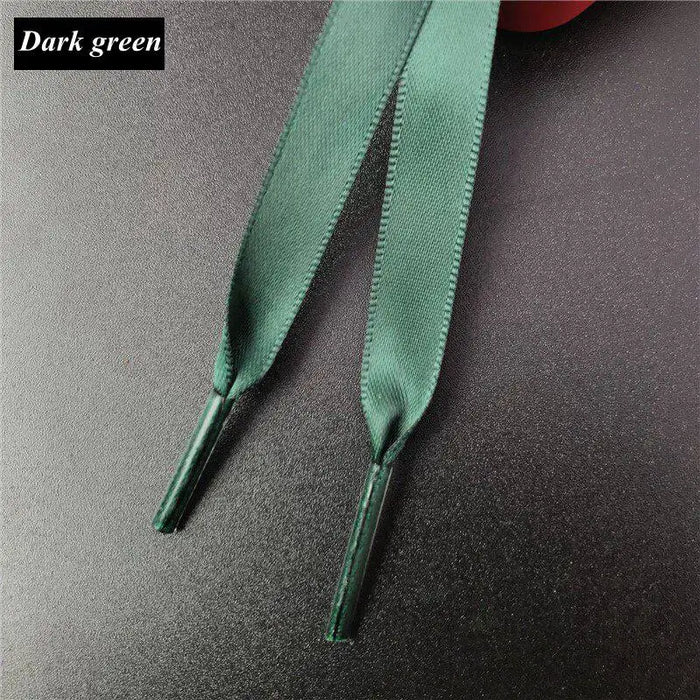 1Pair 1Cm Width Satin Silk Ribbon Shoe Laces 80/100/120/150Cm Length For Kids & Adults Shoes