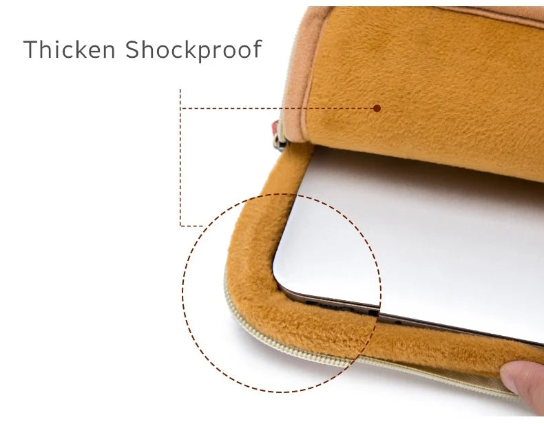 For Macbook Air Pro M1 12,13,14,15.6 Inch Shockproof Sleeve Case Canvas Laptop Bag