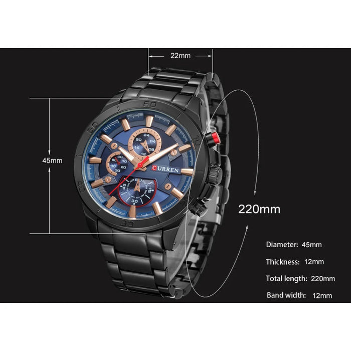 Waterproof Full Steel Men Military Wristwatches