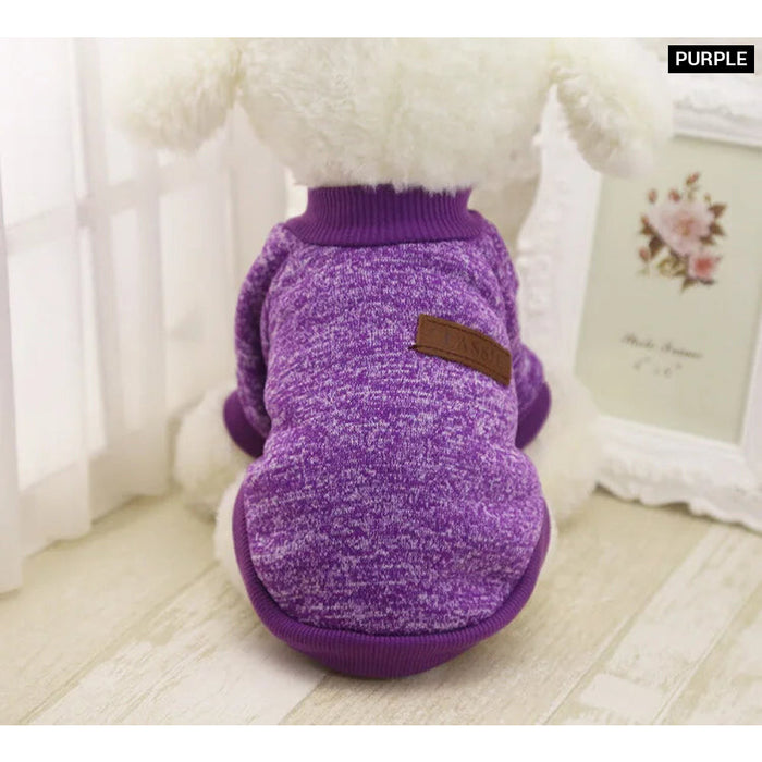 Pet Knit Coat For Small To Medium Dogs