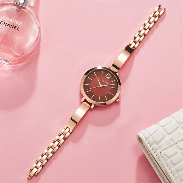 Fashion Dress Ladies Bracelet Quartz Stainless Steel Band