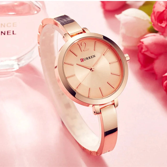 Stainless Steel Ultra Thin Quartz Romantic Watch For Women