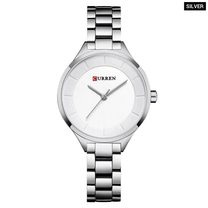 Full Steel Female Dress Quartz Wrist Watch