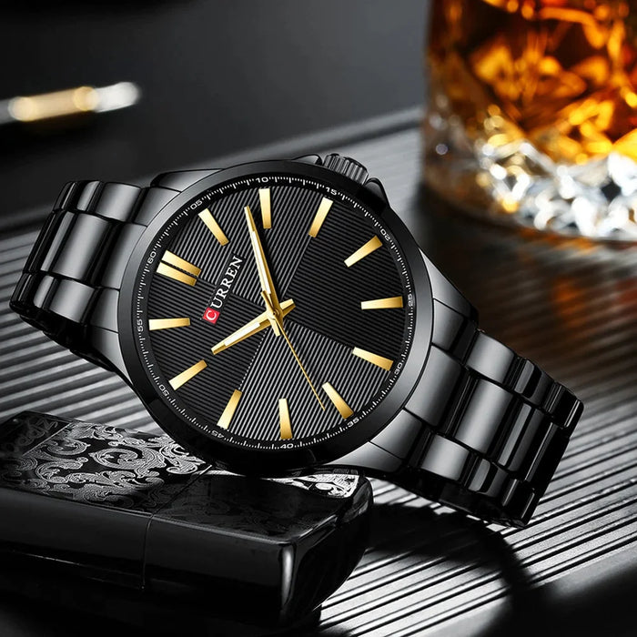 Business Stainless Steel Waterproof Wristwatch For Men