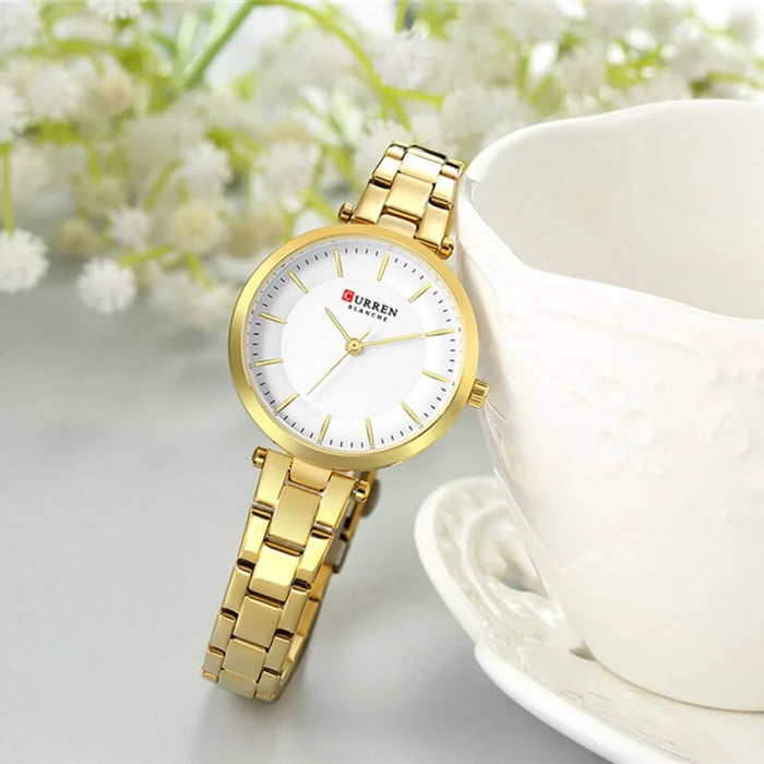 Casual Slim Minimalist Quartz WristWatch With Steel For Women