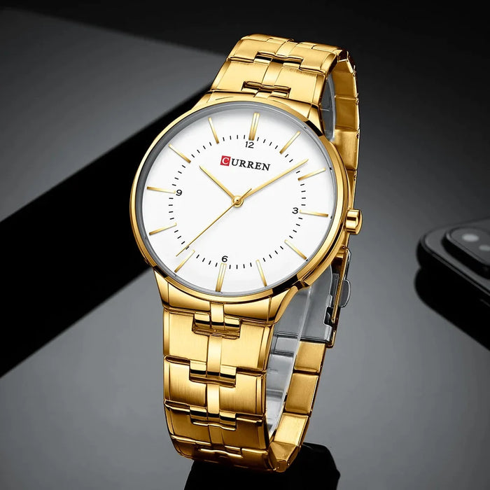 Business Quartz Gold Wristwatch For Men